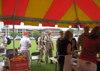 marines in line for fish fry